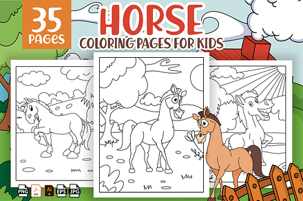 35 Horse Coloring Pages for Kids