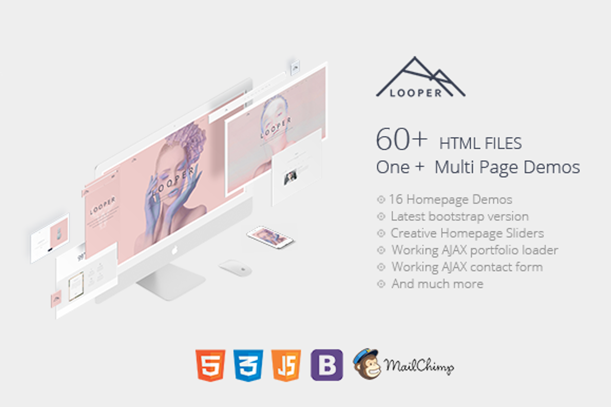 Looper-Multipurpose One/Multi Page, a Websites & App Template by Themesberg (Photo 1 of 6)