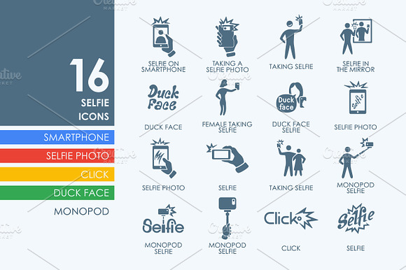 16 Selfie Icons