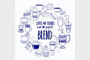 7 vector templates (jpg+eps) Coffee, a Food Illustration by Art Loft (Thumbnail 8 of 8)