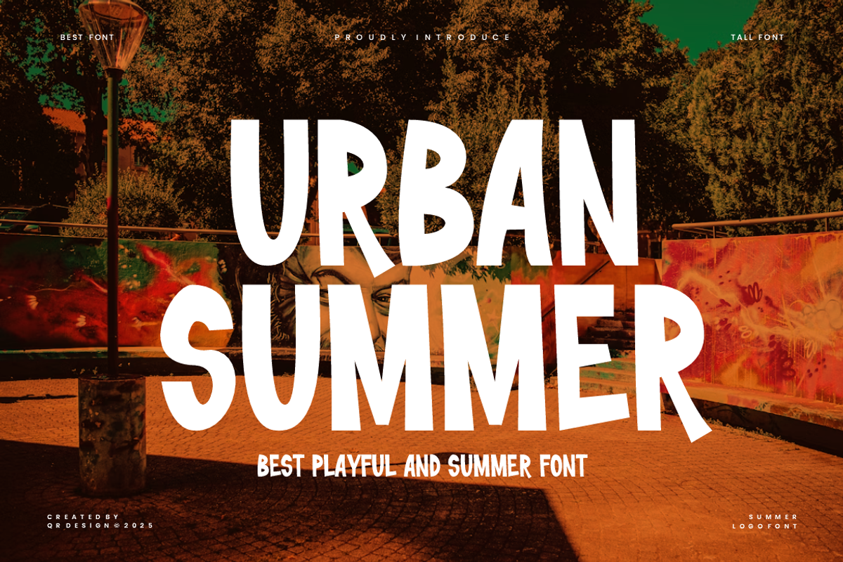 Urban Summer Font, a Sans Serif Font by QR Design Studio (Photo 1 of 6)