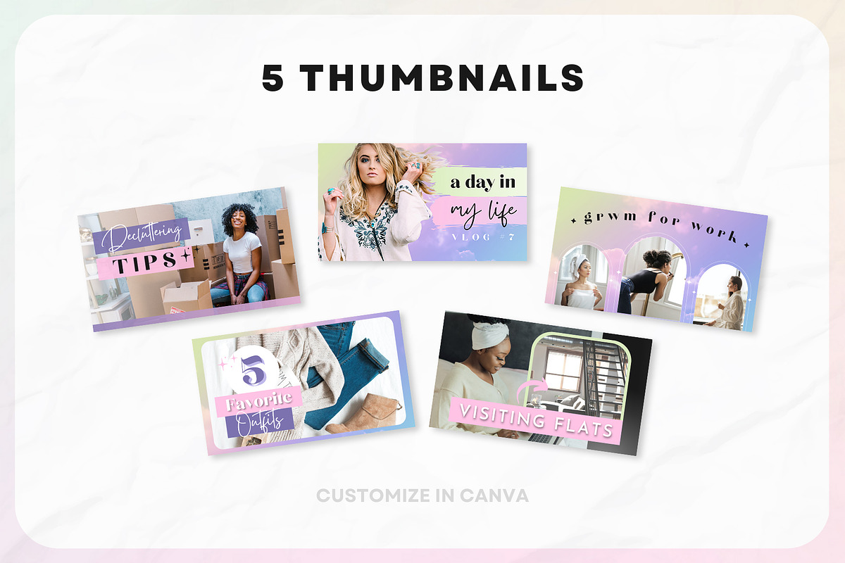 YouTube Branding Kit For Canva, a Social Media Template by OniriqveDesigns (Photo 6 of 10)