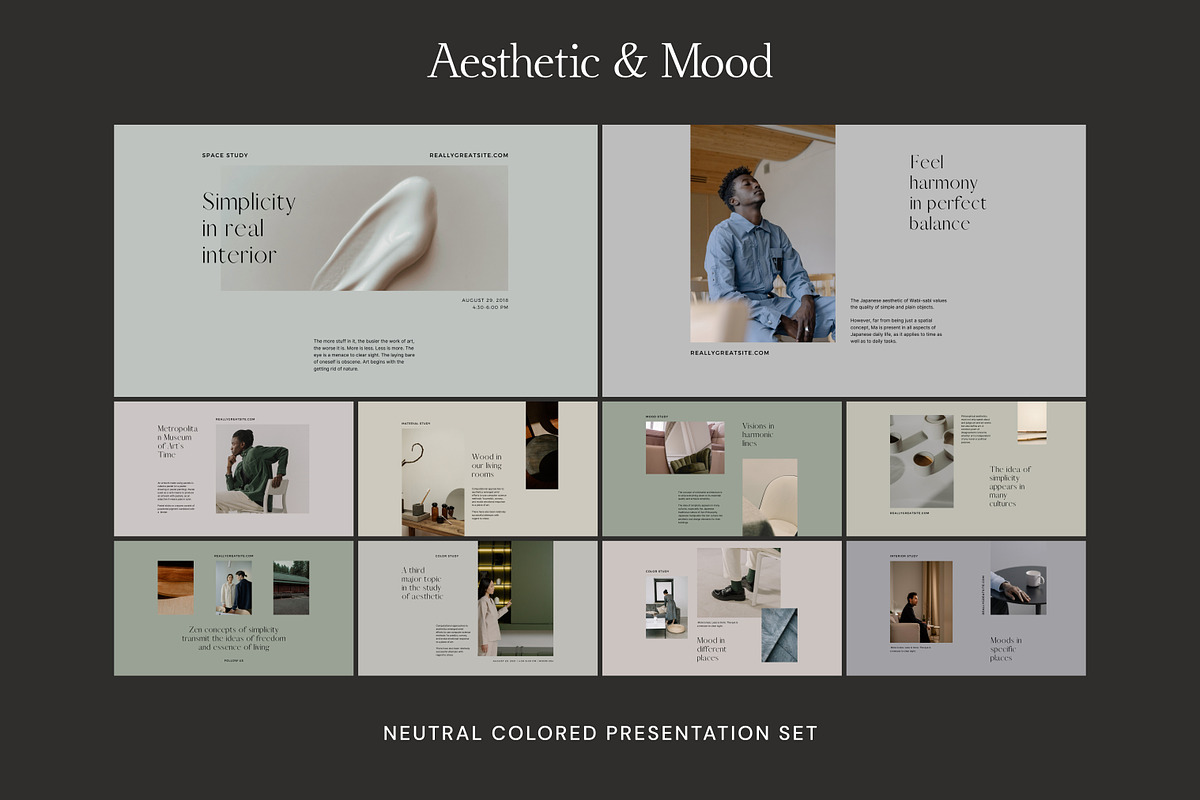 Aesthetic & Mood Canva Presentation, a Presentation Template by Goashape Studio (Photo 1 of 8)