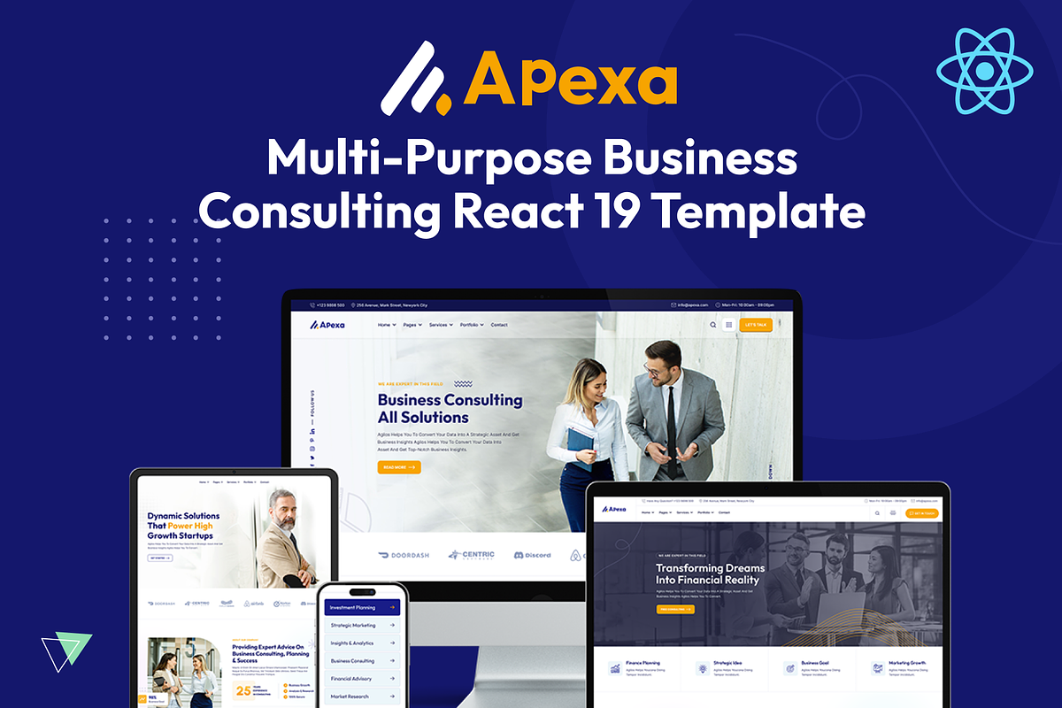 Apexa- Consulting React 19 Template, a React Template by AliThemes (Photo 1 of 2)