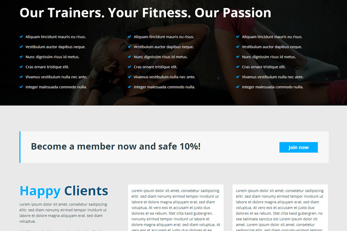 Sporty - WordPress Gym Theme, a WordPress Template by 7Theme (Photo 4 of 5)