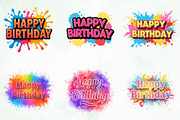Happy Birthday Sublimation Bundle, an Illustration by Creative Art (Thumbnail 6 of 9)