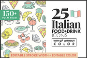 Italian Food Icons 25 color/no color, an Icon by LOOP & LAUREL (Thumbnail 1 of 5)