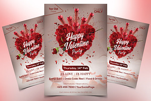 Valentine Party 2019 Flyer Template