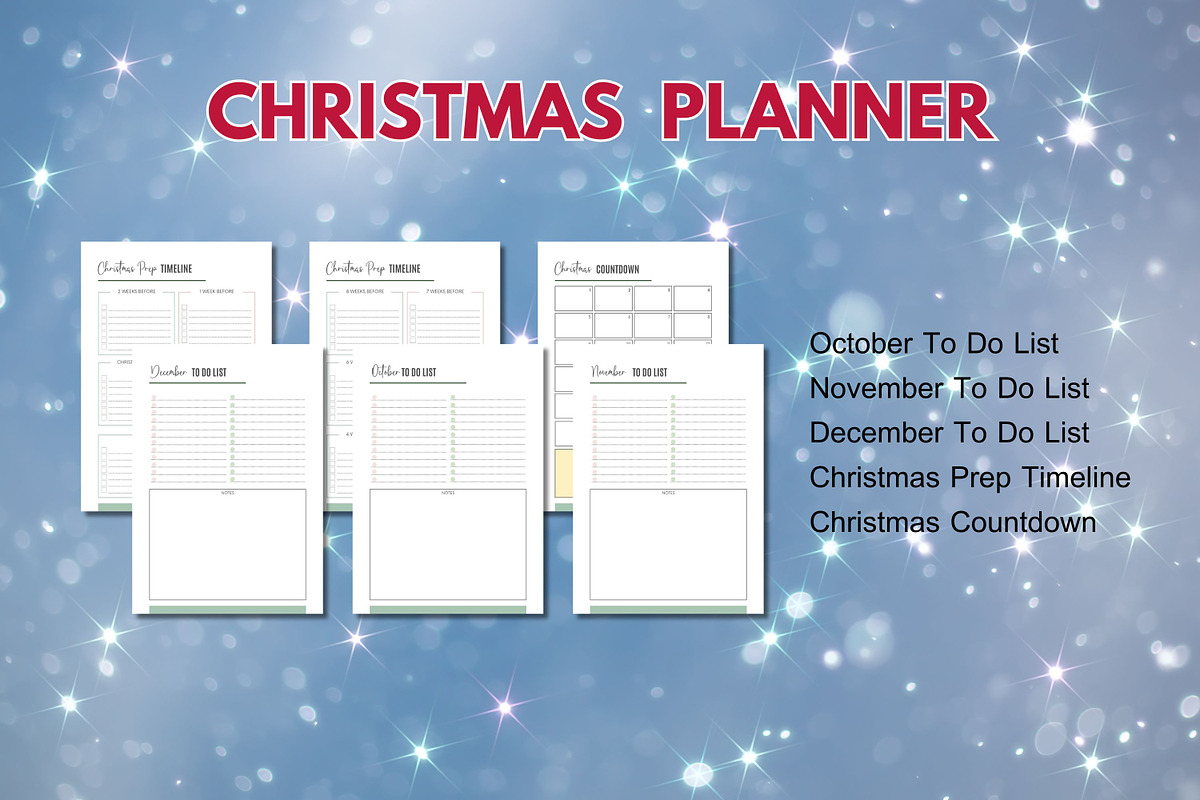Editable Christmas Planner - Canva preview 4