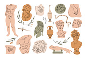 Ancient Greek statues and sculptures, a Decorative Illustration by Good Studio (Thumbnail 2 of 3)