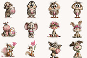 Whimsical Easter Animals clipart, an Illustration by Designworld (Thumbnail 3 of 10)