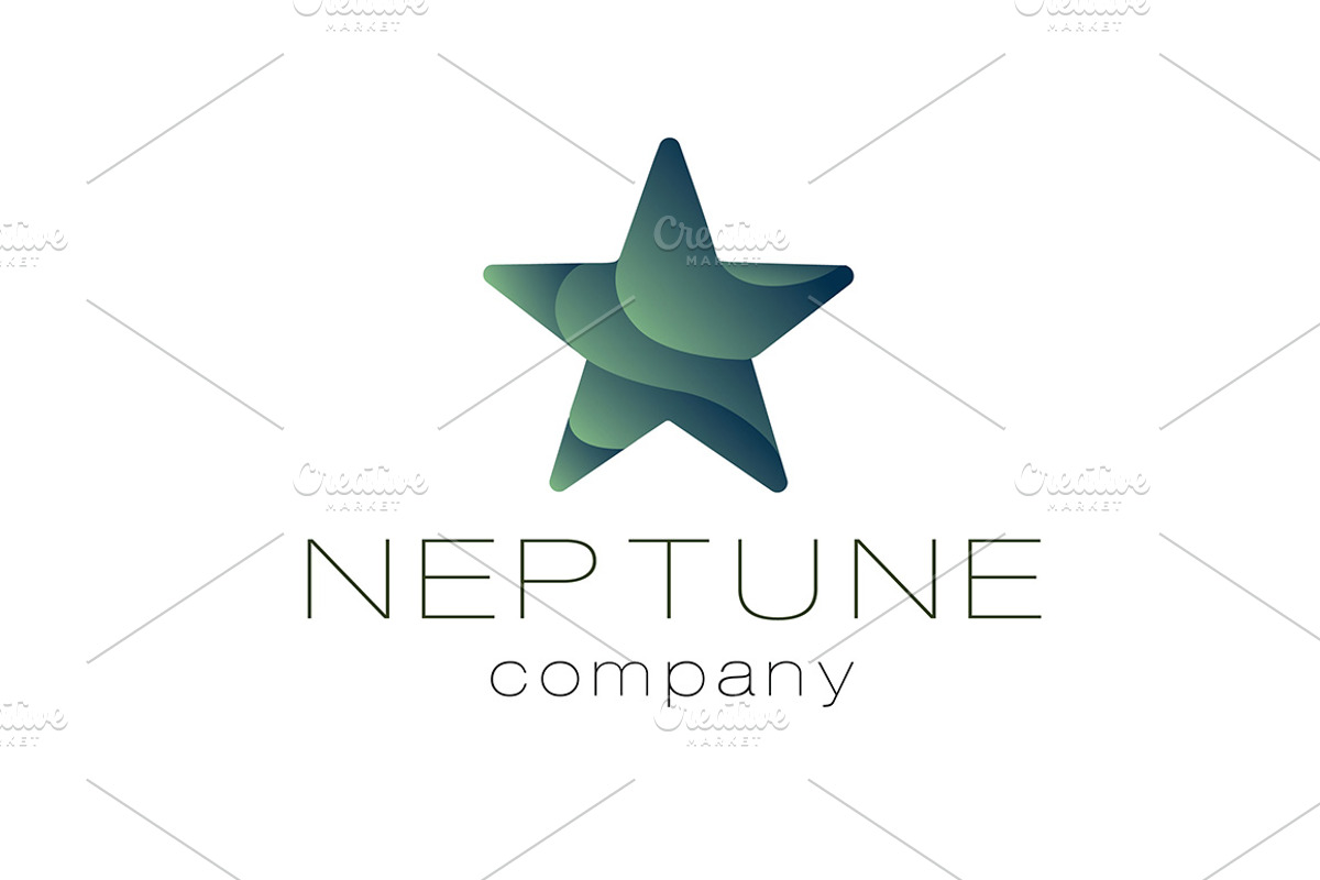 Star with gradient waves - Logo temp, a Branding & Logo Template by MaryHat Shop (Photo 1 of 6)