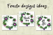 Thistle flowers PNG watercolor set, a Decorative Illustration by WatercolorPNG.com (Thumbnail 7 of 7)