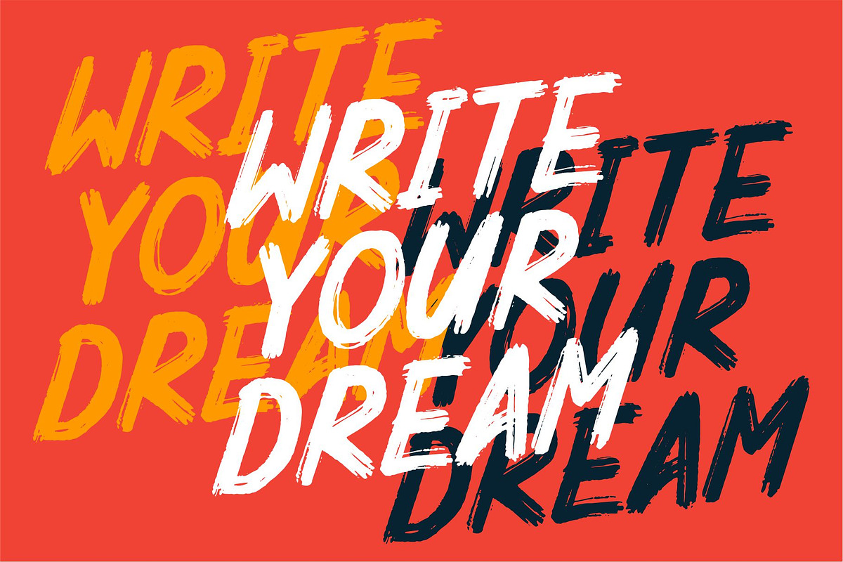 MIGHTY BRUSH Fonts, a Font by Garisman Std (Photo 2 of 10)