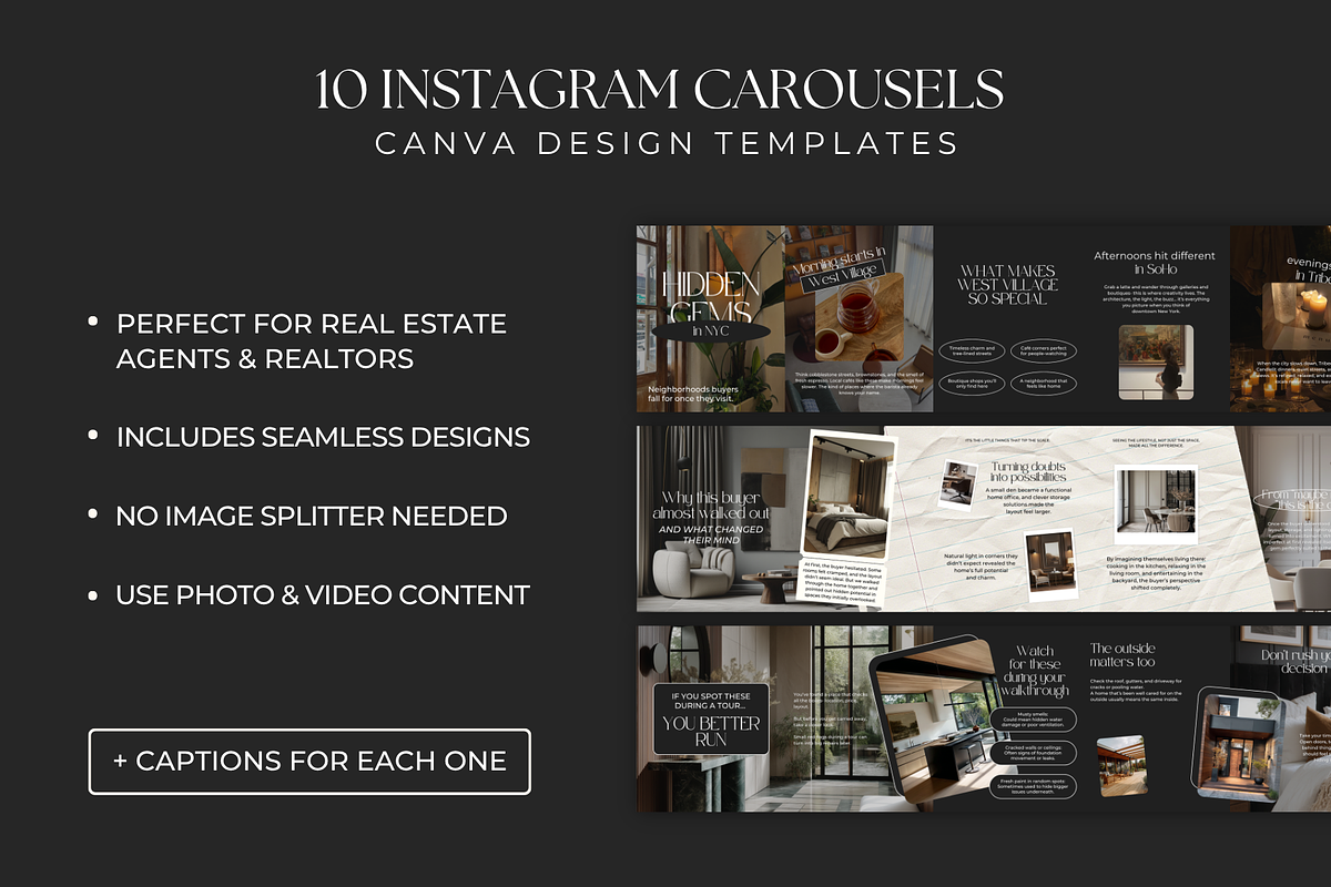 Real Estate Carousels and Captions for Instagram preview 2