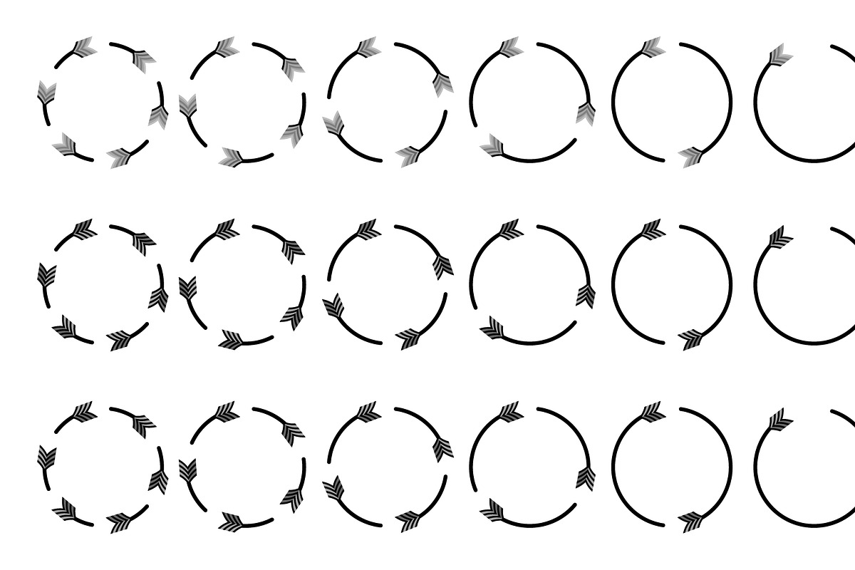 Minimalist Continuous Arrow Icons, an Outline Icon by hkmonir (Photo 3 of 3)