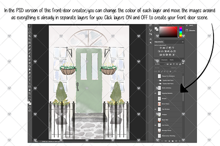 Watercolour Front Door Creator,