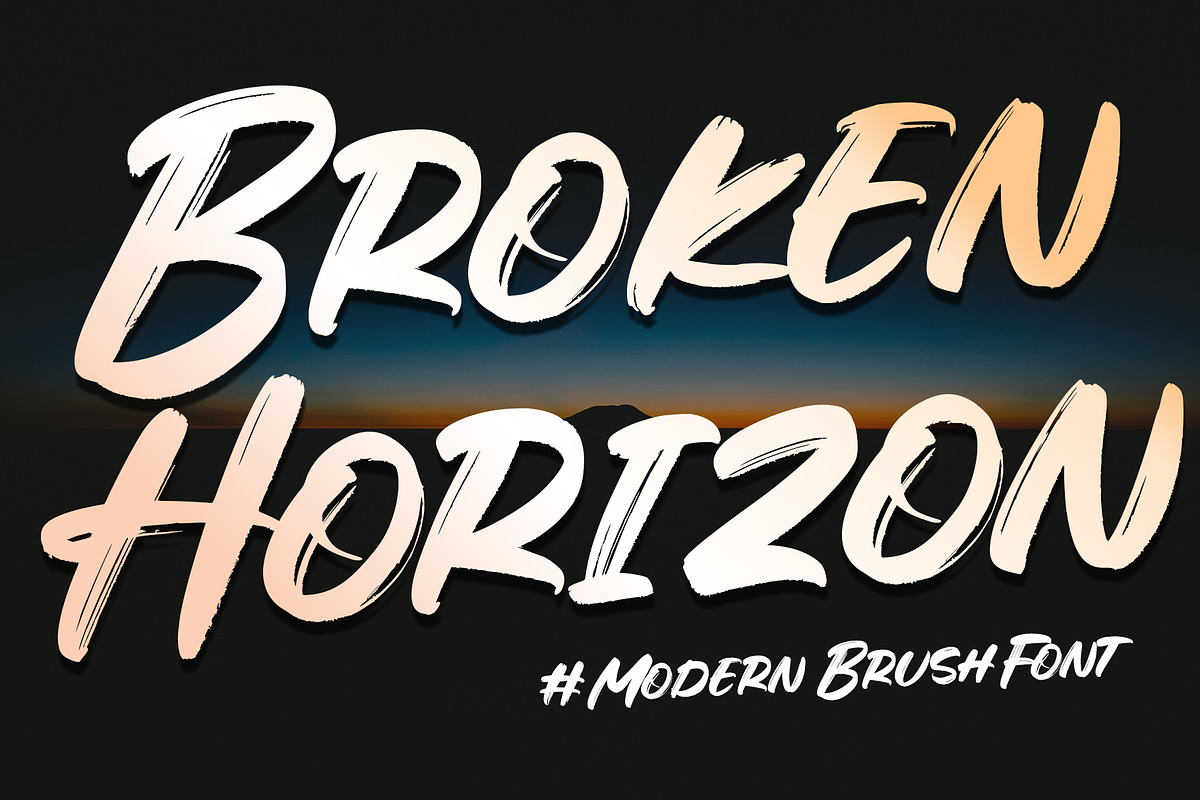 Broken Horizon, a Handwritten Font by Letterara (Photo 1 of 10)