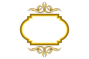 Vintage swirling frame., a Decorative Illustration by incomible