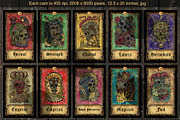 Eternal Bones Tarot colorful, an Illustration by Samiramay (Thumbnail 2 of 9)