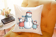 Christmas Whimsical Snowman Clipart, an Illustration by Sublimation Artist (Thumbnail 6 of 6)