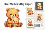 Bear Mother's Day Clipart, a Graphic by Artnoy (Thumbnail 1 of 5)