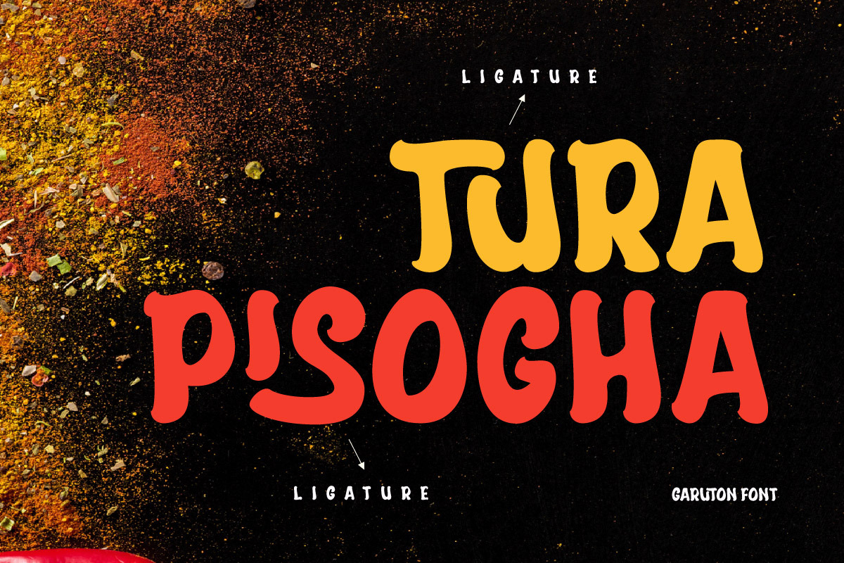 Garuton - Sauce Display Font, a Sans Serif Font by twinstd (Photo 5 of 9)