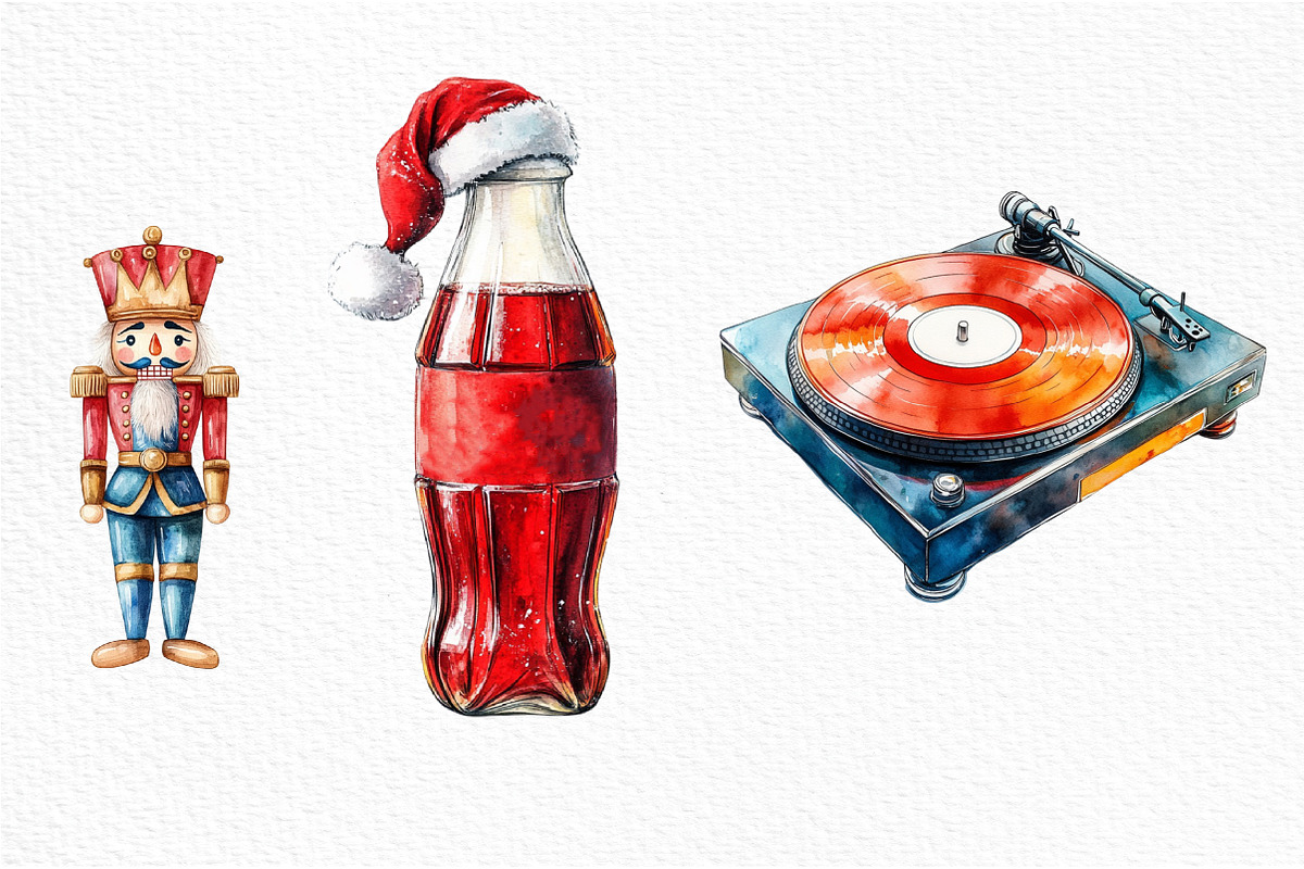Retro 50's Christmas Clipart, an Illustration by Craft Nest (Photo 4 of 6)