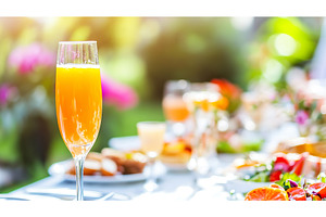 Refreshing outdoor brunch with, a Food & Drink Photo by Lermont51