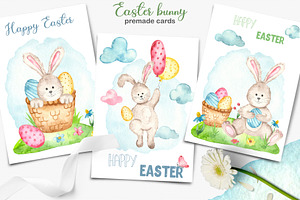 Easter Bunny Watercolor Collection