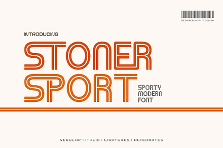 Stoner Sport Typeface, a Script Font by alit design