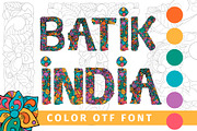 Batik India Color Font, a Script Font by ilonitta (Thumbnail 1 of 8)