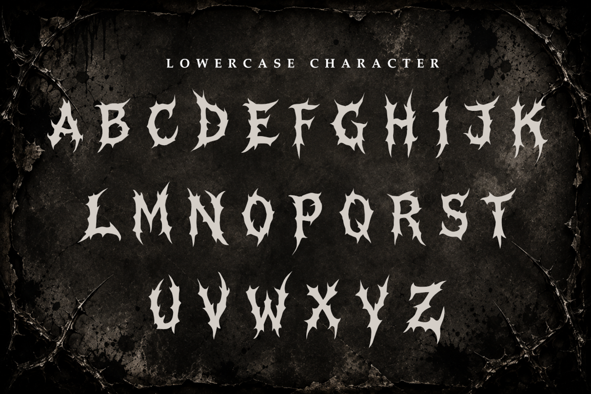 Hollow Genesis Death Metal, a Symbol Font by Masyafi Studio (Photo 3 of 9)
