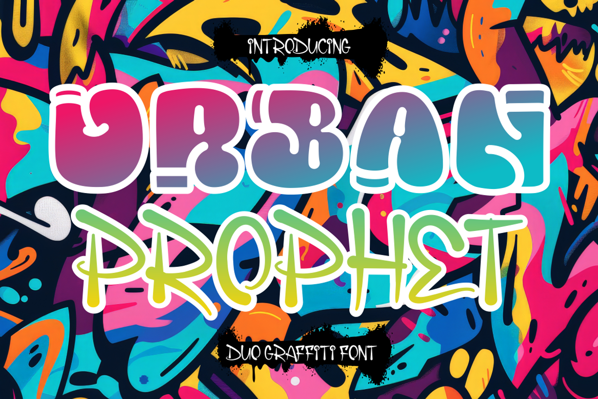Urban Prophet - Duo Graffiti Font, a Font by PutraCetol Studio (Photo 1 of 11)