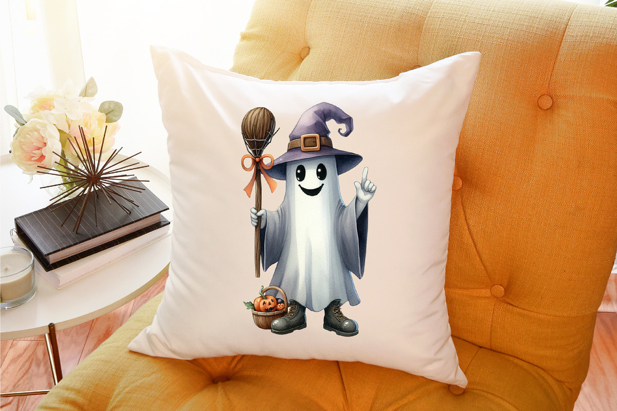Halloween Cute Ghost Collection Clip, an Illustration by designcity5 (Photo 5 of 5)