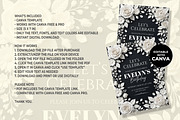 Black White Floral Birthday Invitat, an Invitation Template by M9 Design (Thumbnail 4 of 4)