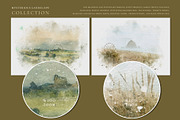 Mysterious Watercolor Landscapes 2, a Background Graphic by Suna Kosem (Thumbnail 3 of 14)