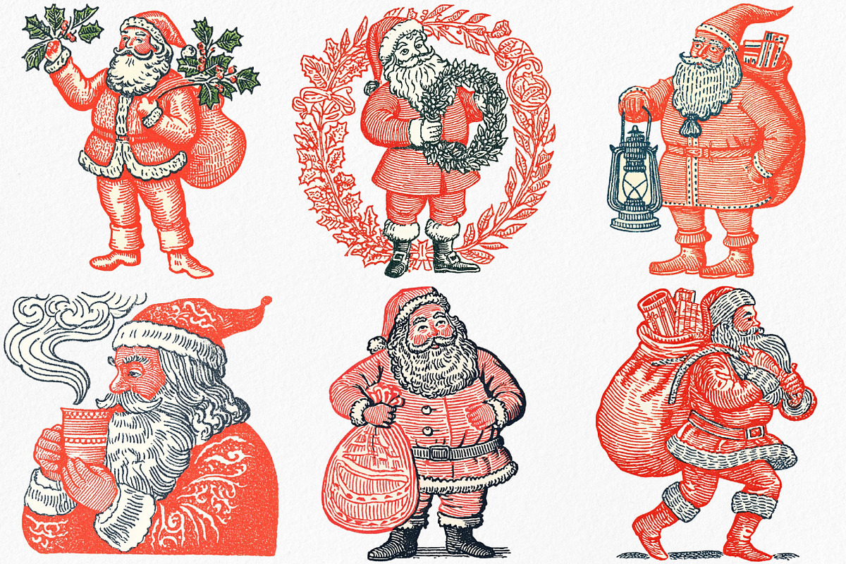 Christmas Santa Claus Clipart, an Illustration by Canvas Craft (Photo 4 of 8)