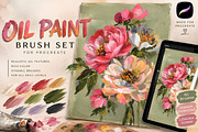 Oil & Thick Paint Procreate BrushSet, a Brush Add-On by Wicked Creative (Thumbnail 1 of 8)