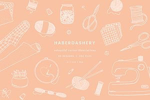 Haberdashery Vector Illustrations