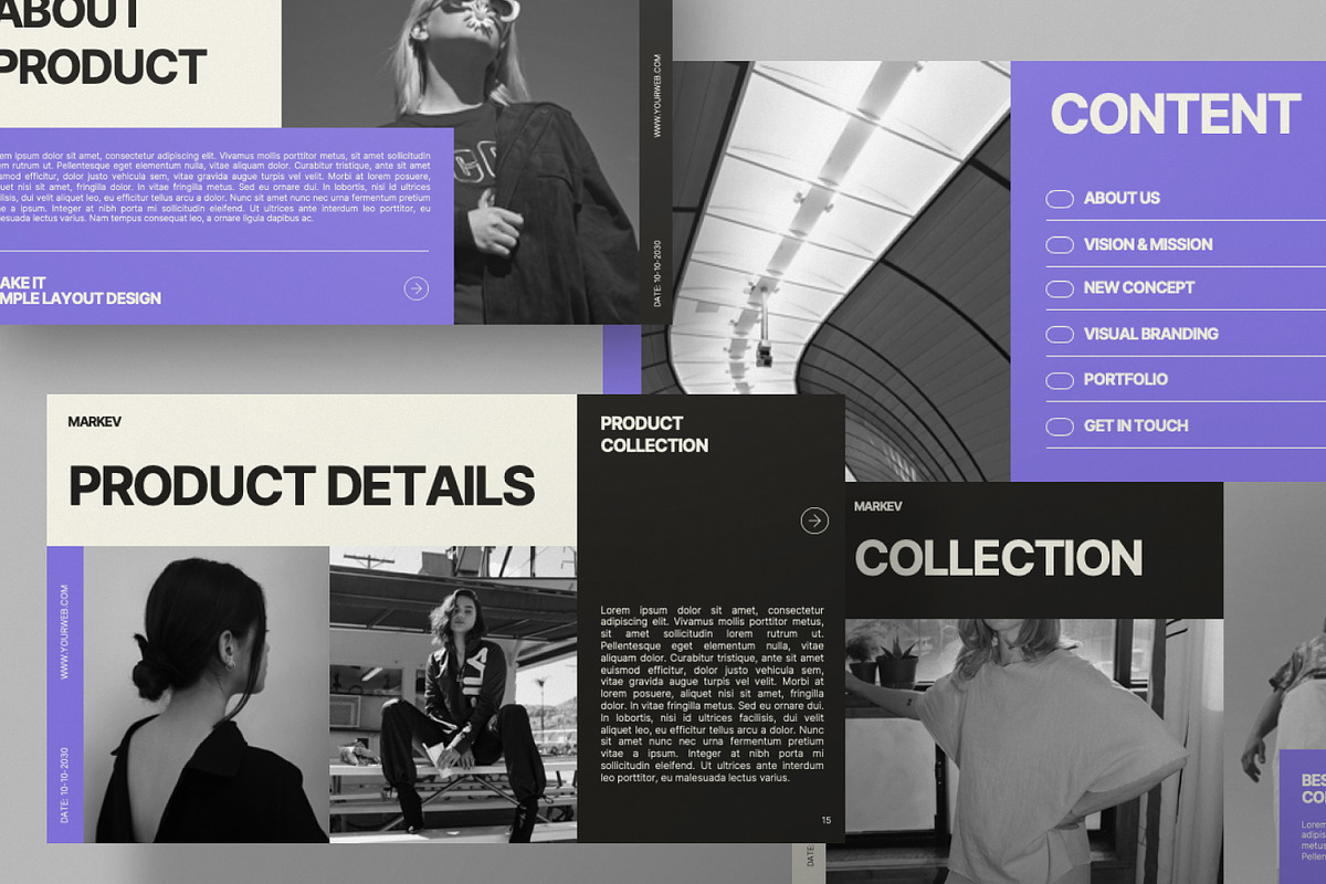 Markev Minimal Brand Google Slide, a Presentation Template by Portocraft (Photo 5 of 7)