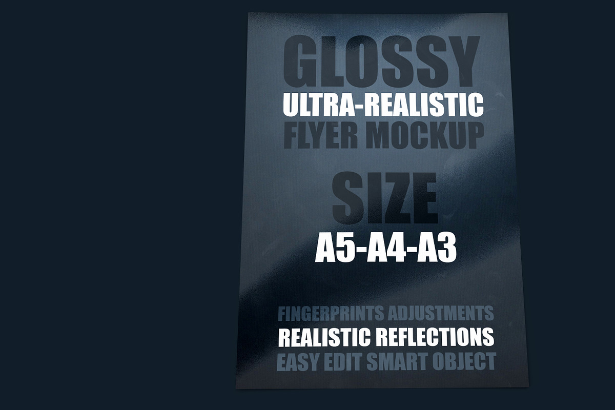 Glossy Flyer Mockup, a Print Template by Franklin Design (Photo 3 of 5)