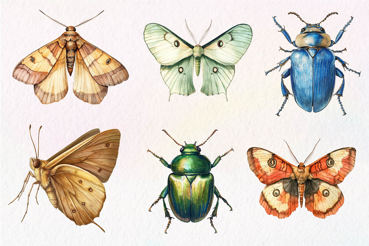 Vintage Insect Sublimation Clipart, an Illustration by Dream Creation (Photo 5 of 7)