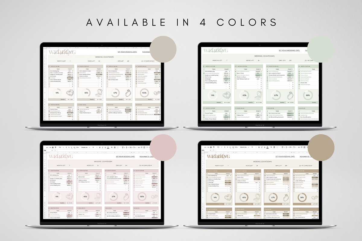 Digital Wedding Spreadsheet, a Templates & Theme by BRANDcontent (Photo 8 of 8)