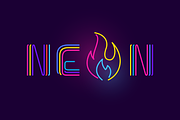 Three Neon Lines color font, a Font by kaer_shop (Thumbnail 1 of 8)