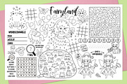 Fairyland coloring activity play mat, an Education Illustration by Lexi Claus (Thumbnail 4 of 6)
