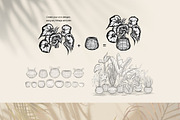 Tropical black& white plants, a Decorative Illustration by Jeanna Draw (Thumbnail 16 of 19)