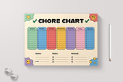 Chore Chart Landscape Template, a Stationery Template by MightyDesign (Thumbnail 1 of 6)