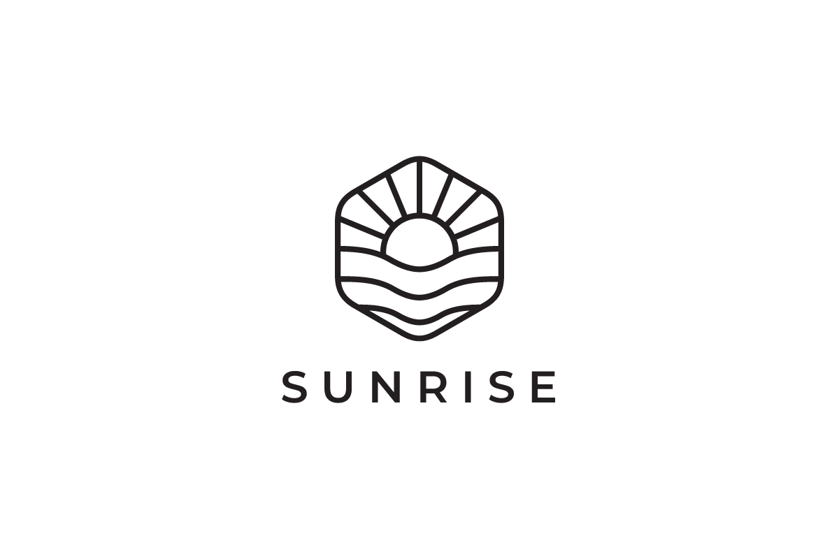 Sunrise Wave Geometric Monoline Logo, a Branding & Logo Template by yopie (Photo 3 of 3)