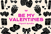 Be My Valentines Clipart Bundle, a Seasonal Illustration by ClayStudio (Thumbnail 1 of 7)